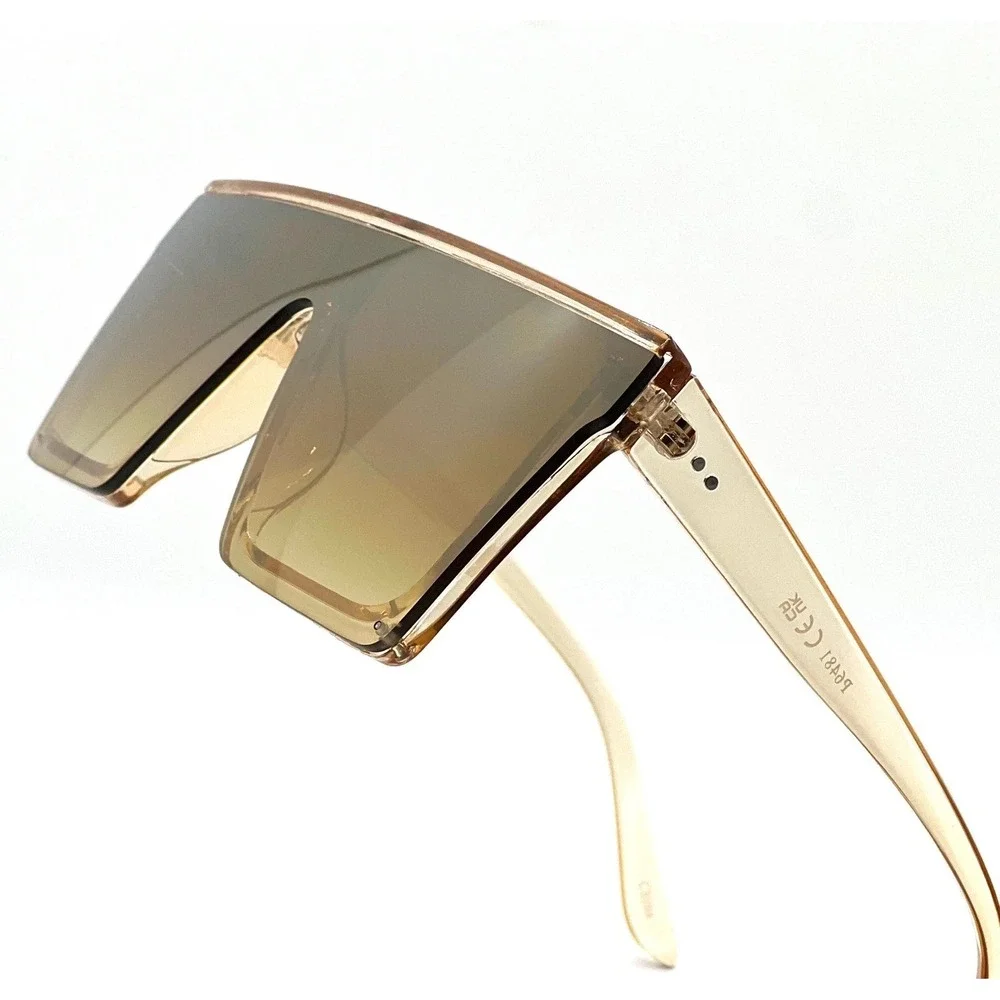 Men Sunglasses Sleek Modern Shield Sunglasses Bold Fashion Gold Mirror Lens 2026